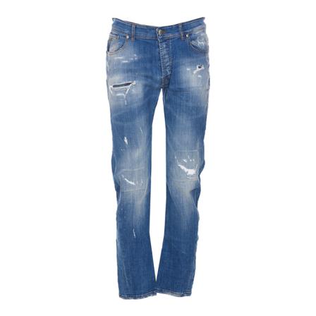 John Richmond, Straight Jeans Blauw, Heren, Maat:W33