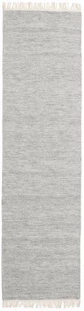 Plain (Single Colored) Small Melange Rug - Grey 80X400 In Rustic Style
