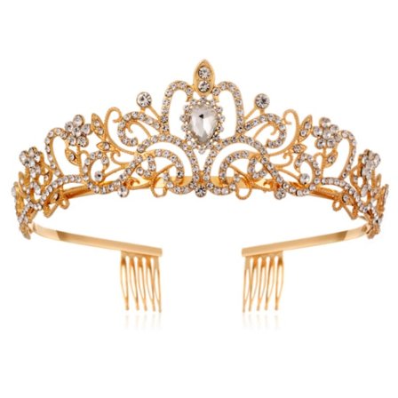 Silver Crystal Tiara Crowns för kvinnor flickor