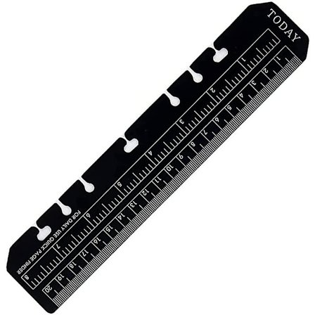 Ny A5 Størrelse Sort Lineal Sidedækning Indsats Organiser Fleksibel Lineal (sort 1 stk)