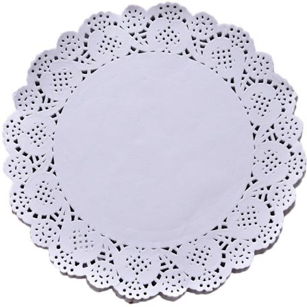 150 stk. hvide blonde runde papirduge kageemballageplader vi