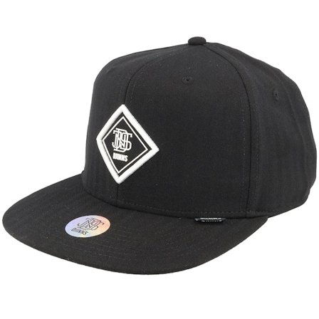 Djinns - Black snapback Czapka Z Daszkiem - Fine Herringsbone Black Snapback @ Hatstore