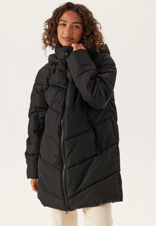 VILA - Vimilja Padded Coat - Black Beauty - Kläder - - Bubbleroom