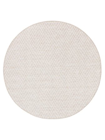 Washable Indoor/Outdoor Rug Amalfi Light Beige/White Round Oeko-Tex