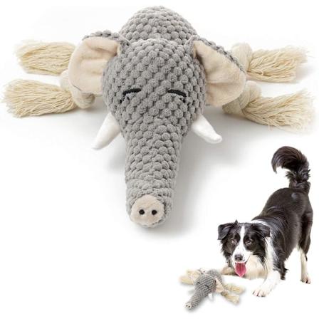 Hunde plyslegetøj hund tyggelegetøj kæledyr squeaky legetøj med krøllet papir, interaktivt, tygge- og holdbart legetøj til hvalpe og mellemstore hunde