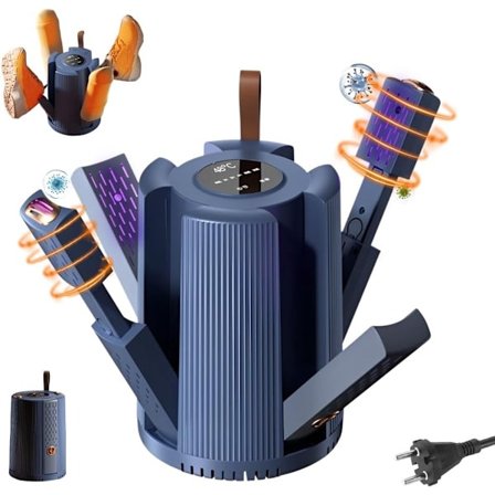 ING Kengänkuivain, varustettu älykkäällä lämpötilansäätöjärjestelmällä, joka pitää lämpötilan 48°C:ssa, kolme ajastinasetusta