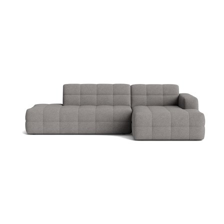 Paris chaiselong sofa, højrevendt | open end - Loop Grå - 282x162x77cm - Komfortabel Sofa med Chaiselong & Slidstærkt Loop Gråt Betræk