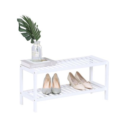 Bambuinen kenkäteline, 3-tasoinen, tilaa säästävä muotoilu