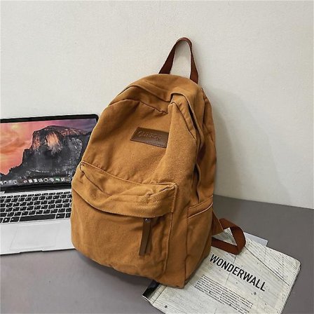 Ny ryggsäck för högskolestudenter för par stil Ins Cool flicka Pojke Canvas Grön Laptop Mode Kvinnlig Ryggsäck Man Reseryggsäck