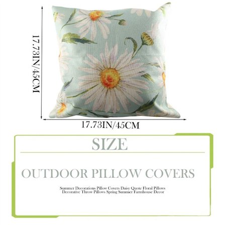 Sommer Dekoration Pudebetræk Daisy Quote Blomster Puder Dekorative Puder Sommer Bondehus Dekoration