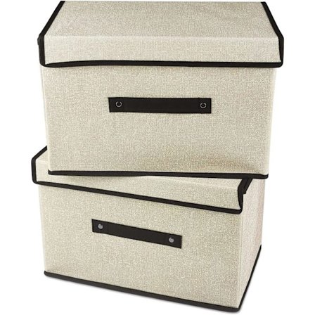 Säilytyslaatikko 2 kpl, Säilytyslaatikot 36cm*23cm*24cm, Kokoontaitettava säilytyslaatikko kannella, Soveltuu vaatteiden, kirjojen, lelujen, sukkien 