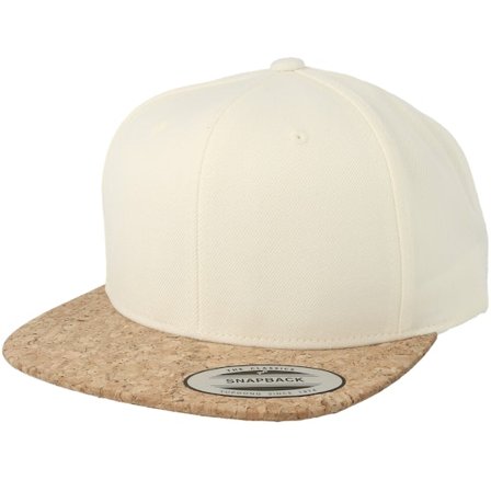 Yupoong - White snapback Gorra - Natural Cork Snapback @ Hatstore