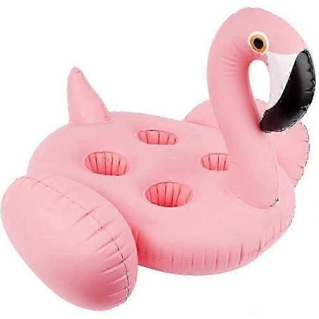 Oppblåsbar flytende drikkeholder, Flamingo coasters koppholdere med 4 hull - Ny ankomst [WSY]