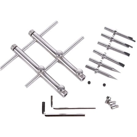 Kameraobjektiv Åbnings Reparationsværktøjssæt 10-100Mm Objektiv Reparationssæt med 3 Spidser 6 Skruer 2 Hex Nøgle til DSLR Kamera