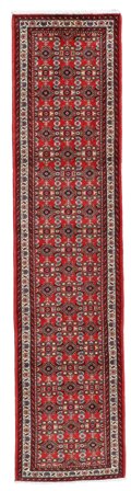 Alfombra Oriental Hamadan 70X300 De Pasillo Rojo Oscuro/Negro (Lana, Persia)