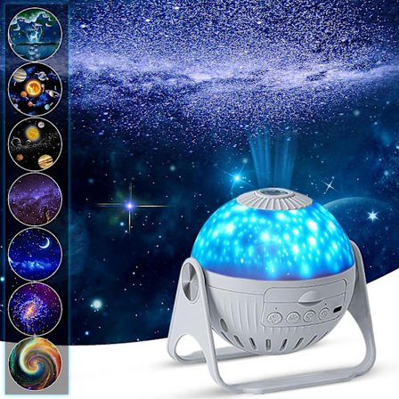 7 In 1 Star Planetarium Projector 360 Rotating Led Galaxy Night Lights Lamp For Bedroom Ceiling Room Decor Kids Gifts