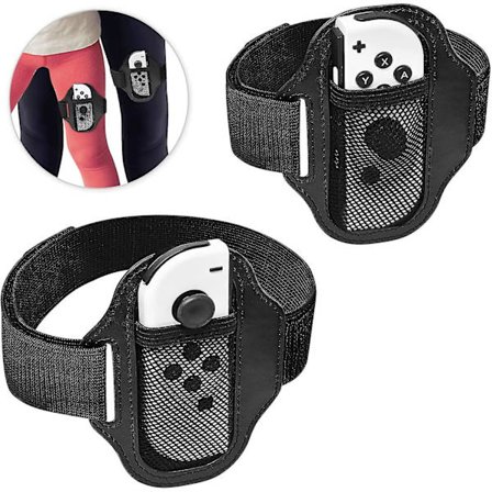 2-pack justerbara elastiska benremmar för Switch Sports och Switch Ring Fit Adventure, kompatibla med Switch Oled-kontroller (hy)