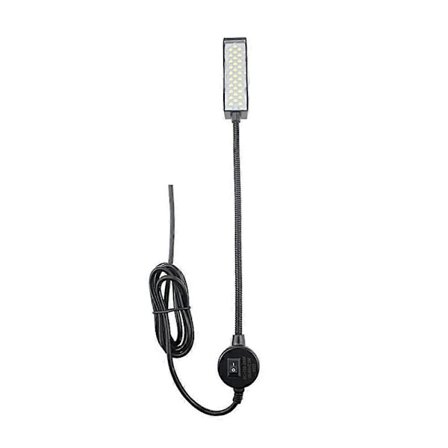 1 stk. Symaskin LED-lys med Magnetisk Feste Energisparende Lampe med EU-plugg (Svart) 2025th