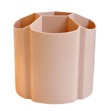 Muodikas söpö muovinen kynäteline moniosainen suuri kapasiteetti työpöydän paperitavaran lyijykynien säilytyslaatikko tytöille, kahvin värinen