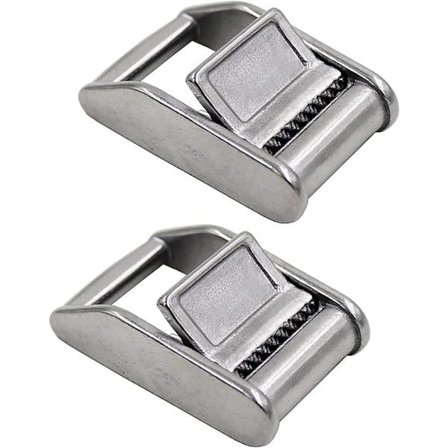 Webbing Metal Spænde Rustfrit Stål 316 Cam Flap Spænder Tryk Cam Spænder Fastgørelses Spænde til 1" 25mm Webbing Bånd (2/PK)