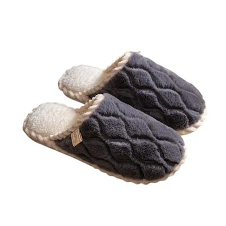 Plys fleece tøfler, ultra-bløde og hyggelige M