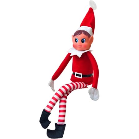 Roliga och lekfulla Elves Behavin' Badly figur med mjuk kropp och vinyl ansikte, röd