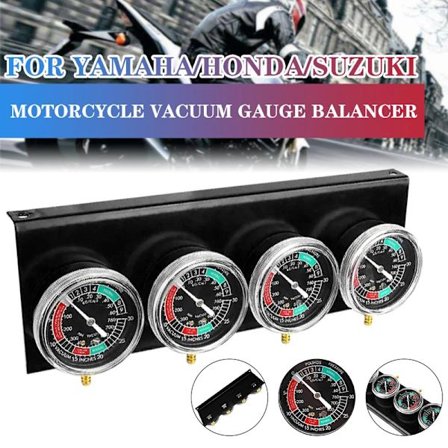 4 stk. Motorcykel Karburator Brændstof Vakuum Balance Cylinder Måler Synkroniseringsværktøj med Slange til Honda/Yamaha/Suzuki