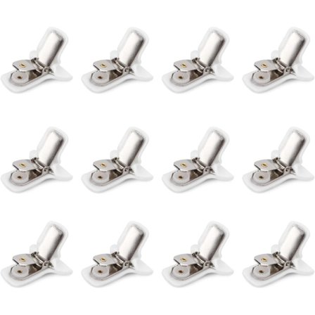 12 st täcke clips, vita vadderade täcke clips täcke fixering clips filt fästen klämmor för att säkra