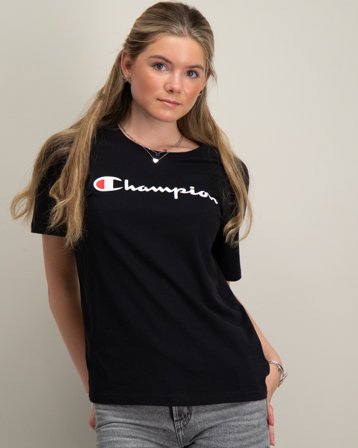 Champion SS Tee Svart T-skjorter Jente - Kids Brand Store