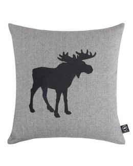 Pudebetræk Helge med broderet motiv Lysebrun