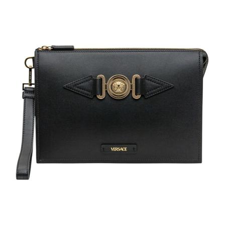 Versace, Clutch Zwart, Heren, Maat:ONE Size