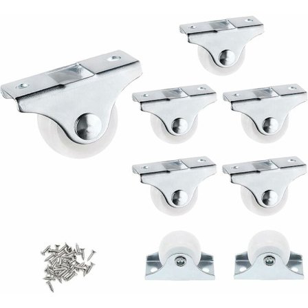 8 små møbelhjul retningsbestemte hjul mini møbelhjul for møbler sidehjul med skruer