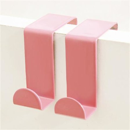 Rosa 8 kroker i rustfritt stål for dør, reversible for standard