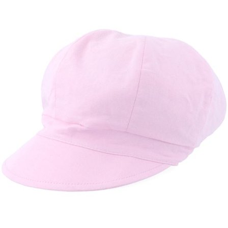 Seeberger - Rosa vega Keps - Chambray Fabric Balloon Cap Powder Red Vega Cap @ Hatstore