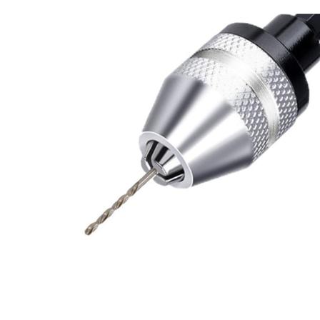 2 x sekskantchucker (SKU00389 2,35 Sølv runde skaftchucker 0,3-3,4 m Chuck + SKU00395 sekskantskaft 0,3-6,5 mm svarte chuck SKU00395),