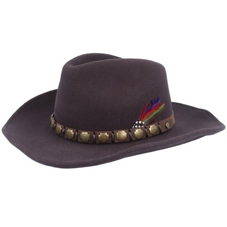 Stetson - Woolfelt Hat Brown Western Western Brown Hat - @ Hatstore