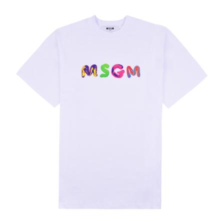Msgm, T-Shirts Biały, Mężczyzna, Rozmiar: M