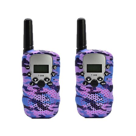 2 stk Kids Camouflage Walkie Talkie Mobil Håndholdt Transceiver Highlight Telefon Radio Interphone 3 km Mini Leker Gaver Gutt Jente