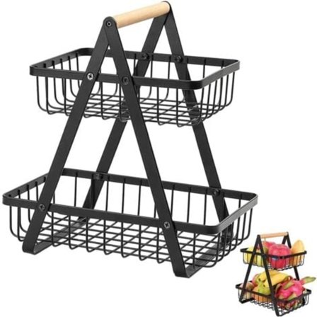 Hedelmäkorit, Metallinen Kerroksellinen Hedelmäkorin Koriste, 2-kerroksinen Metallinen Hedelmäkori, Irrotettavat Hedelmäkorit, Hedelmien ja 