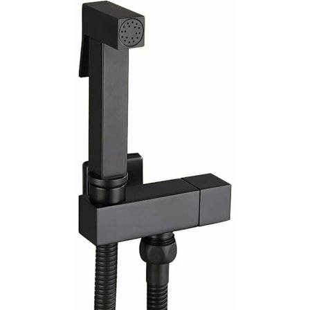 1 WC-suihkusarja, musta messinkinen käsisuihku bideesuihku