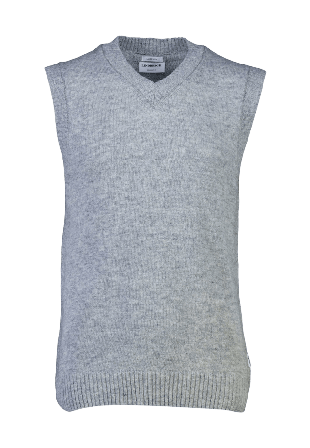 Lindbergh Lambswool v-neck slipover Knit Stickat Herr Grå XXL