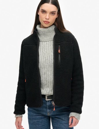 Superdry Sport Outdoor Full Zip Fleece - Black - XL