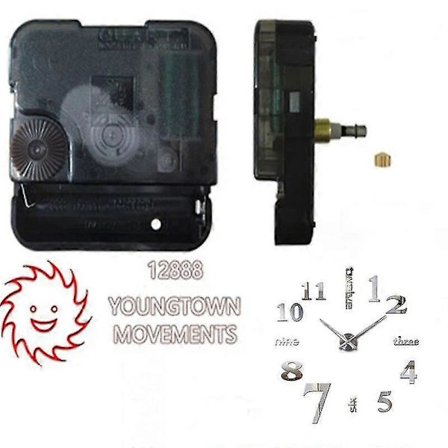 Young Town Quartz 12888 Suuri Vääntömomentti DIY Seinäkelloliike Hiljainen Seinäkellomekanismi Quartz-kello-osat Ajanmittauskorjaukset (FMY)