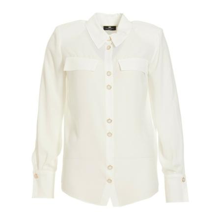 Elisabetta Franchi Shirt , Wit , Dames , Maat: 2XS