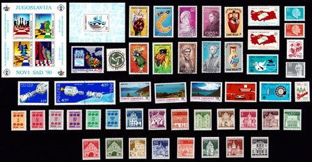 Europæiske lande - Frimærkepakke - Postfrisk