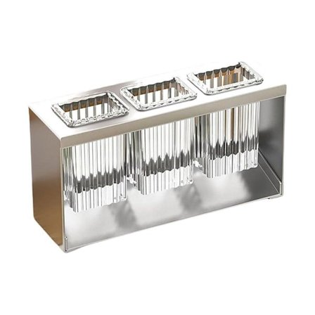 3-håls multifunktionell köksförvaringsställ med inbyggd förvaringslåda och ätpinnehållare