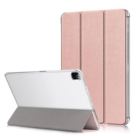 Ipad Pro 12.9 (2018/2020/2021) - Tri-fold Läder Fodral - Roségul Roséguld