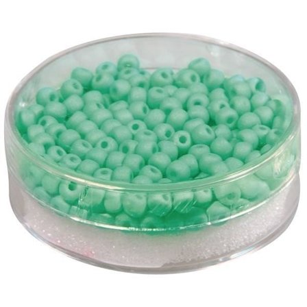 Rocaillespärlor - Glas - Mint - 4mm - 120 stycken - Matt effekt