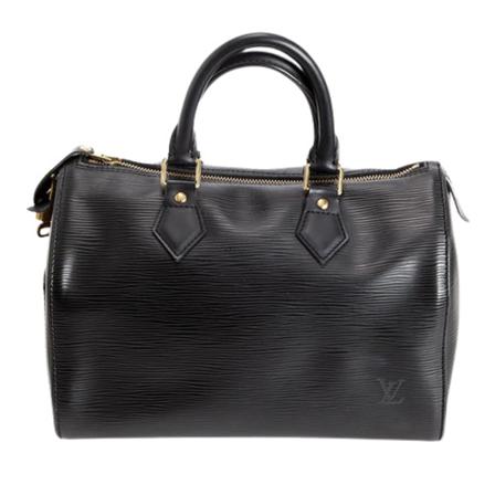 Louis Vuitton Vintage, Pre-owned Leather Speedy Zwart, Dames, Maat:ONE Size