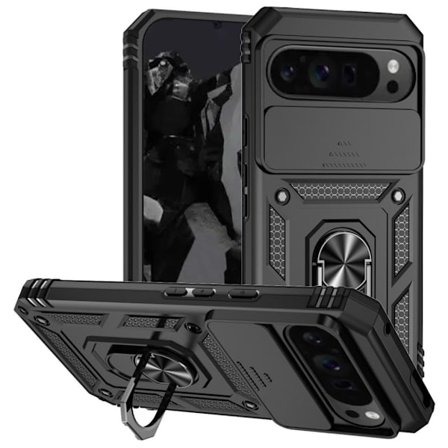 Google Pixel 10 Pro XL / Pixel 9 Pro XL Case with Stand - Black